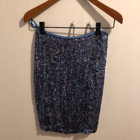 Authentic brand new with tag St.John sparkle blue skirt size 4 - Picture 1 of 10
